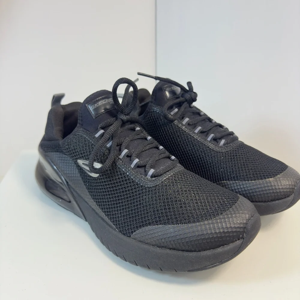 Skechers Skech-Air Sneakers Womens 9.5 Black 13276 Mesh Air Cushioned Athletic